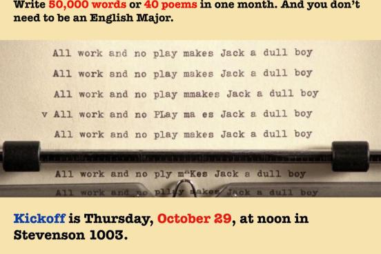Novel Poetry November