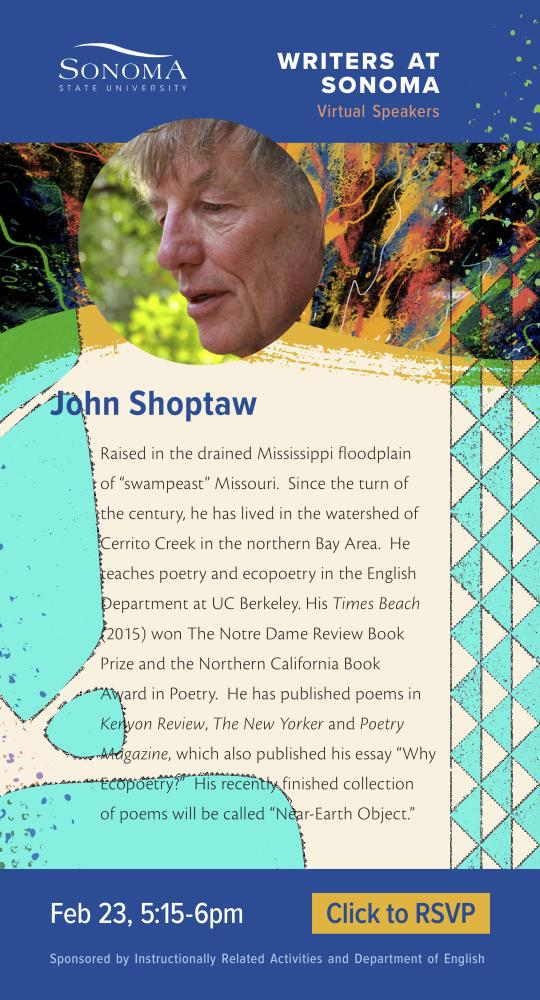John Shoptaw Writers at Sonoma Virtual Speaker